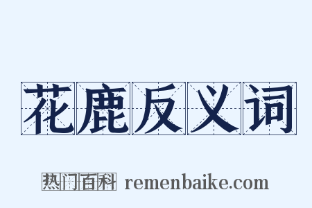 花鹿反义词是什么意思的图片